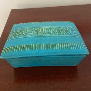 RARE Alvino Bagni for Raymor Bitossi Sea Garden Turquoise  Box Made in Italy
